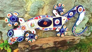 Large Romantic Wall Gecko (SOLD)