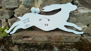 Large Summer Birds Hare (with pair of doves) (SOLD)
