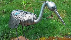 XL Heron (on wooden base) (SOLD)