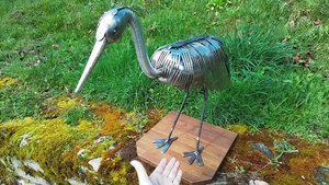 XL Heron (on wooden base) (SOLD)