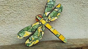 Green & Yellow Sunflower Dragonfly