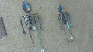 Hanging Skeleton Mobile (medium size) (SOLD)