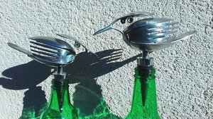 Large Metal Bird Wine Bottle Stopper