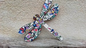 Purple Flowers Dragonfly (SOLD)