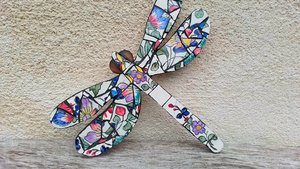 Purple Flowers Dragonfly (SOLD)