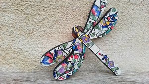 Purple Flowers Dragonfly (SOLD)