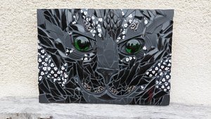 Custom Pet Portraits - face close-up (ceramic, pique-assiette) - A4 size