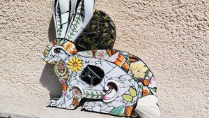 Medium Botanical Rabbit (golden moon)