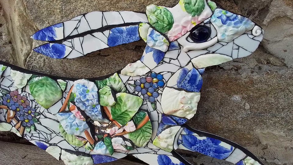 Large Hydrangea Hare (SOLD)
