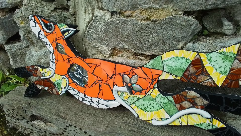 Medium Sunflower Running Fox (SOLD)