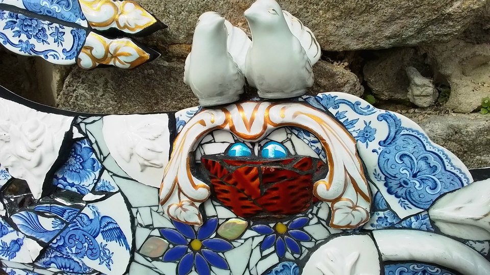 Large Summer Birds Hare (with pair of doves) (SOLD)