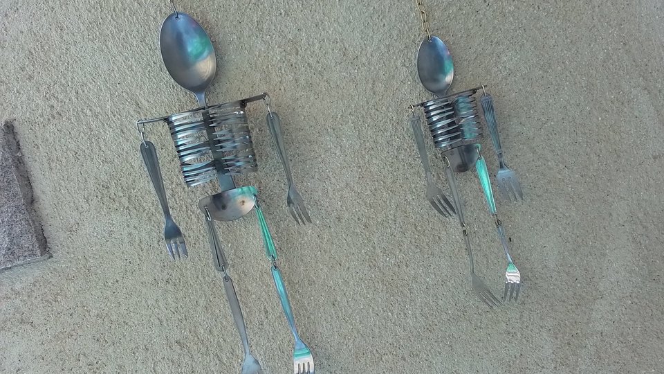 Hanging Skeleton Mobile (medium size) (SOLD)