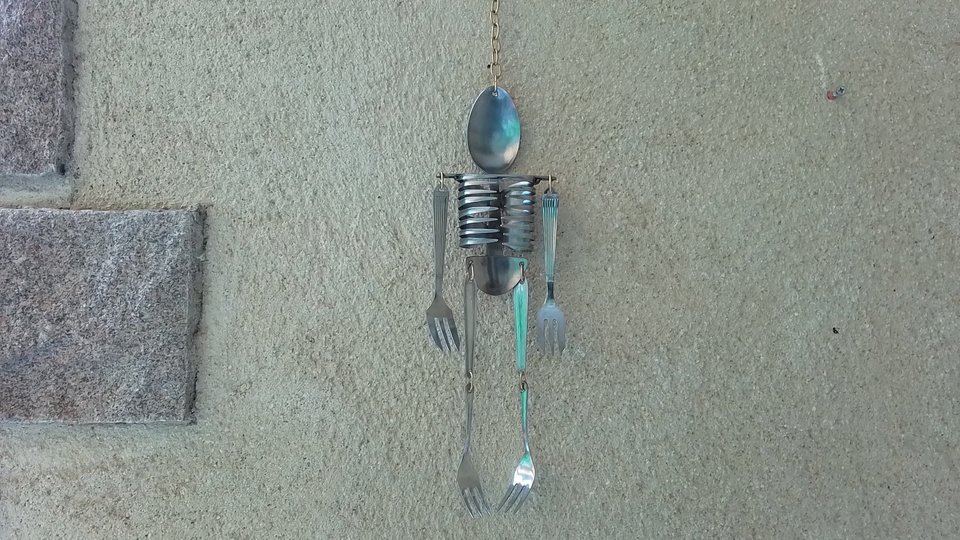 Hanging Skeleton Mobile (medium size) (SOLD)