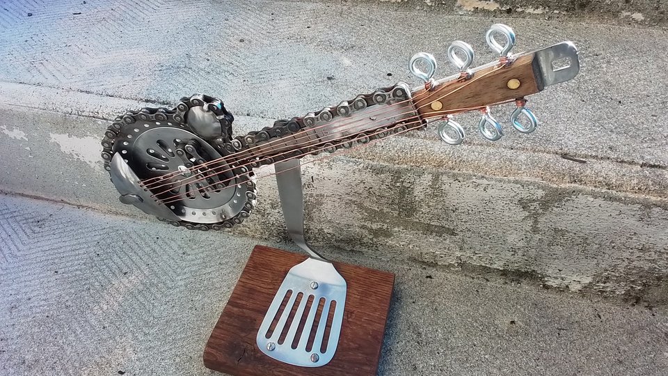 Large Guitar on stand (SOLD)