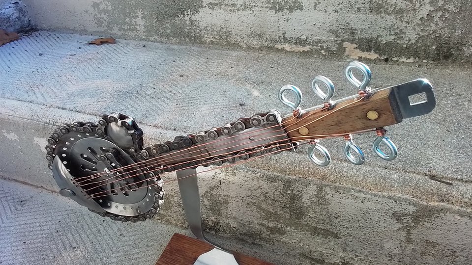 Large Guitar on stand (SOLD)