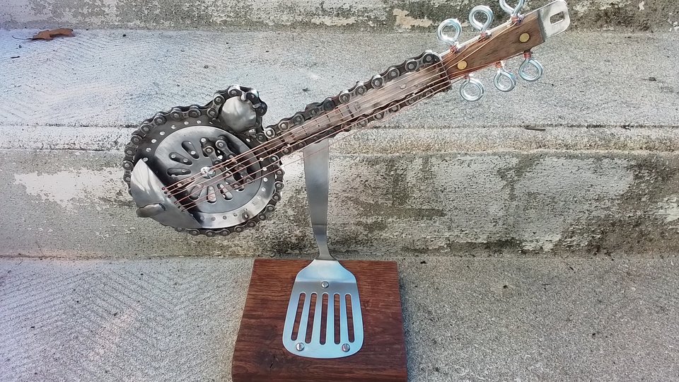 Large Guitar on stand (SOLD)