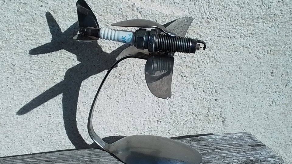 Plane on Spoon Stand (MADE TO ORDER)
