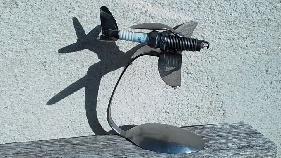Plane on Spoon Stand (MADE TO ORDER)
