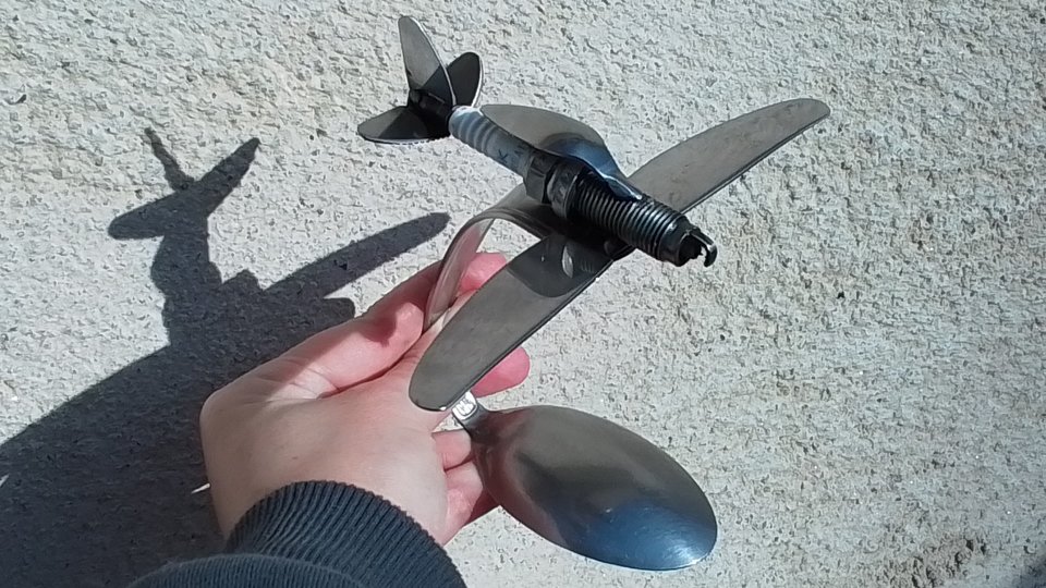 Plane on Spoon Stand (MADE TO ORDER)