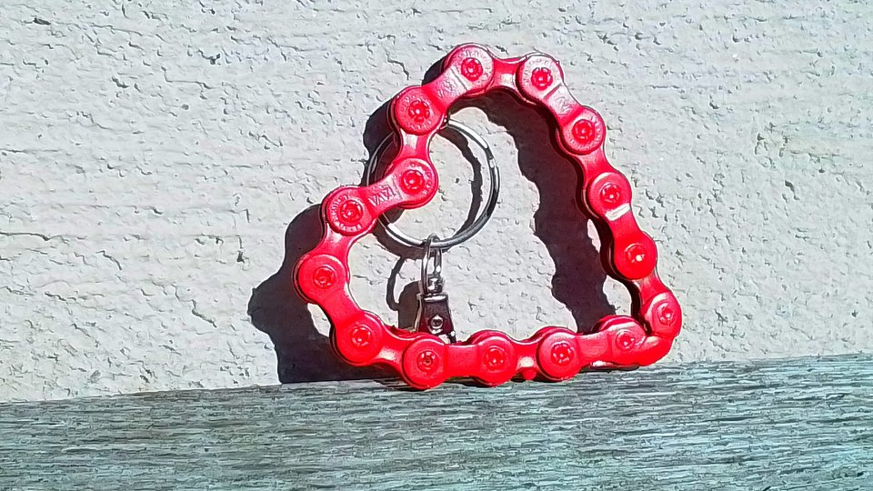 Love Heart Keyrings (red)