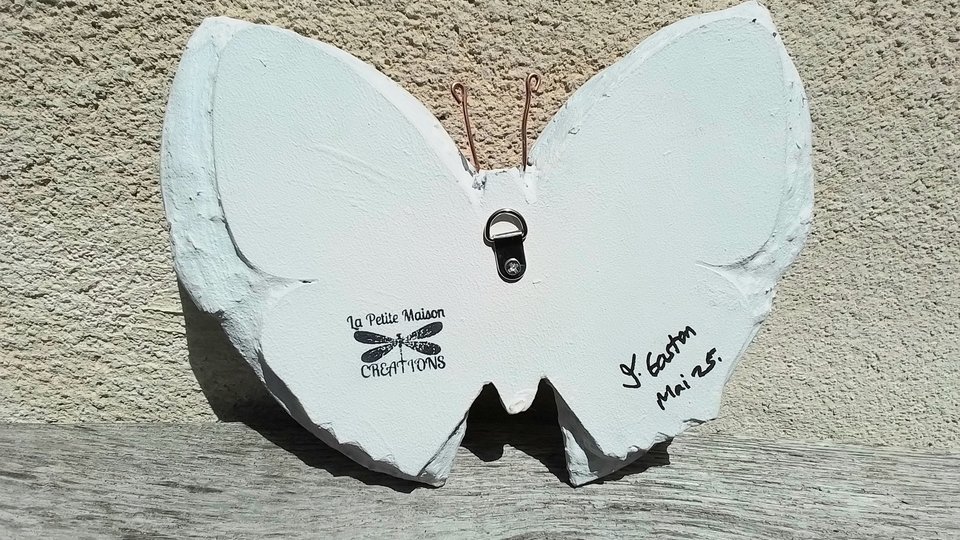 Blue & White Floral Butterfly (SOLD)