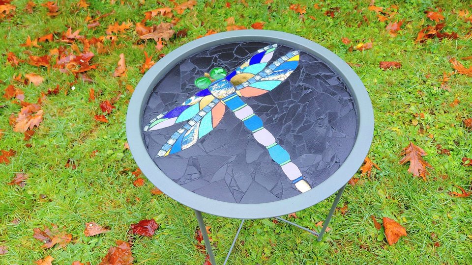 Dragonfly Folding Tray Table (SOLD)