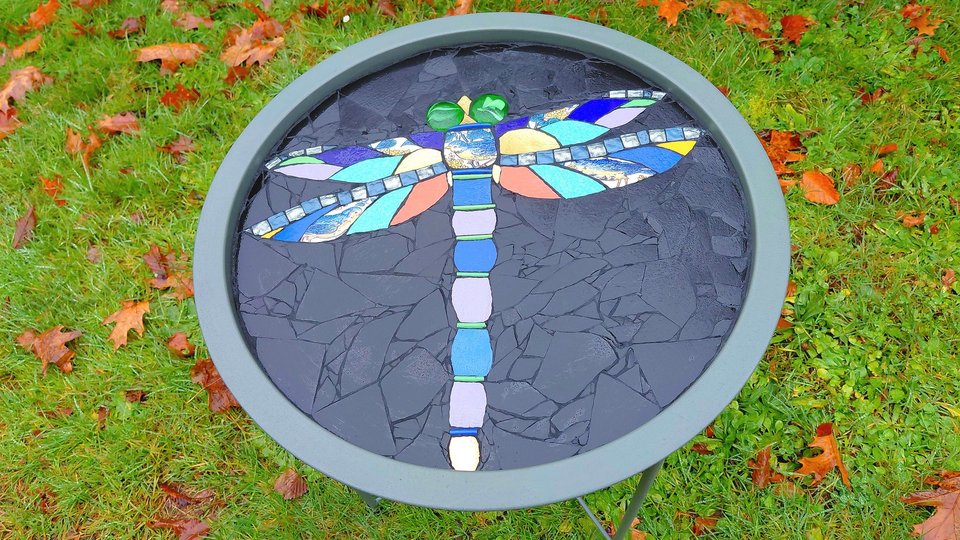 Dragonfly Folding Tray Table (SOLD)