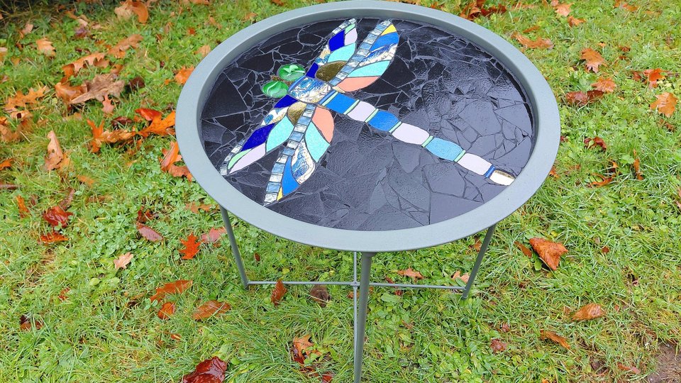 Dragonfly Folding Tray Table (SOLD)
