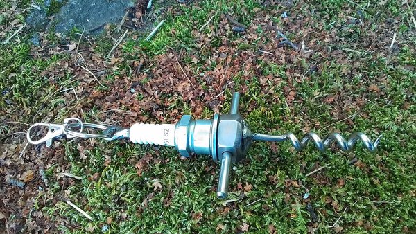 Sparkplug Corkscrew Keyrings