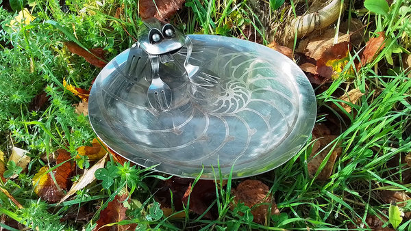 Frog on Ammonite Dish (SOLD)