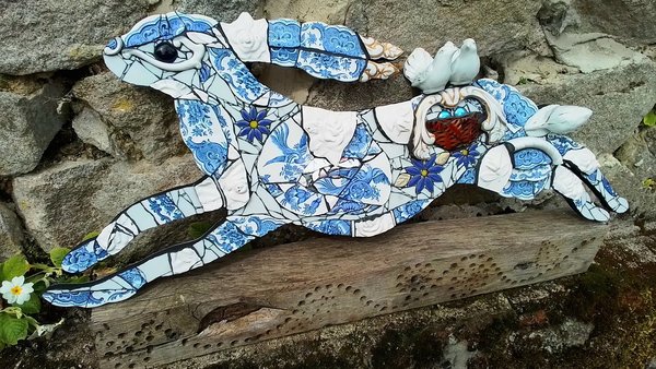 Large Summer Birds Hare (with pair of doves) (SOLD)