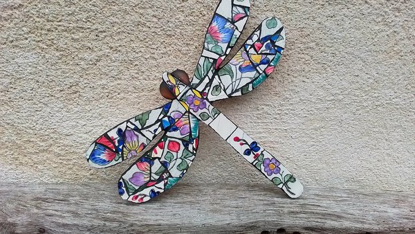 Purple Flowers Dragonfly (SOLD)