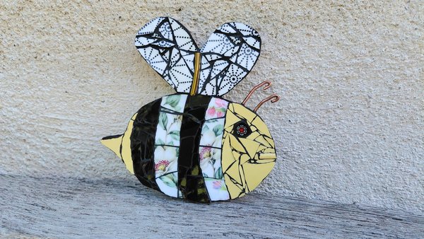 White Peony Bee (yellow face) (SOLD)