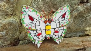 Yellow Rose Garlands Butterfly (SOLD)