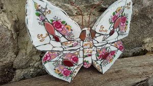 Pink Roses Butterfly (SOLD)