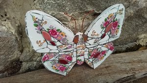 Pink Roses Butterfly (SOLD)