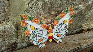 Retro Sunflower Butterfly