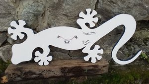 Large Yellow Floral Wall Gecko