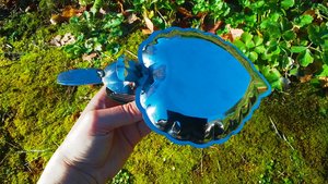 Blue-Tit on Leaf Dish  (SOLD)