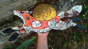 Medium Running Fox (golden moon) (SOLD)