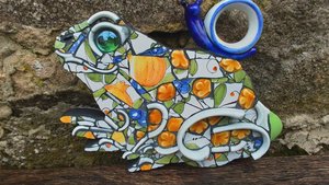 Frog with Snail Friend (SOLD)