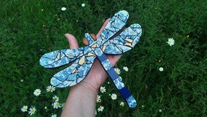 Blue & Gold Dragonfly (SOLD)