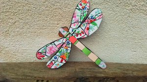 Flowery Pink Summer Dragonfly (SOLD)