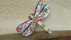 Flowery Pink Summer Dragonfly (SOLD)
