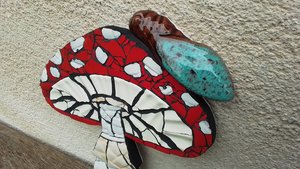Fly Agaric Mushroom (with Cicada) (SOLD)