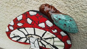 Fly Agaric Mushroom (with Cicada) (SOLD)