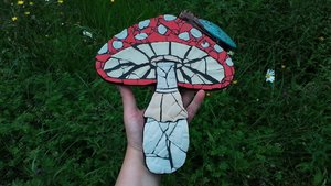 Fly Agaric Mushroom (with Cicada) (SOLD)