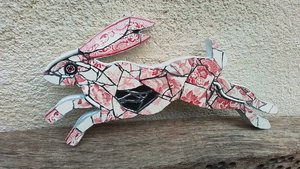 Mini Red Flowery Hare 
