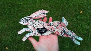 Mini Red Flowery Hare 