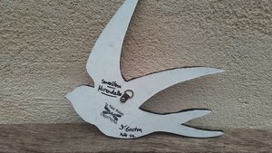 Blue & White Summer Swallow (right facing) (SOLD)